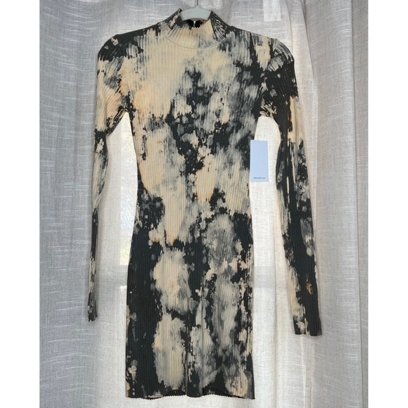 NWT Cotton Citizen Ibiza Mini Dress Ribbed Knit Long Sleeve Bodycon Womens Small - Picture 1 of 14